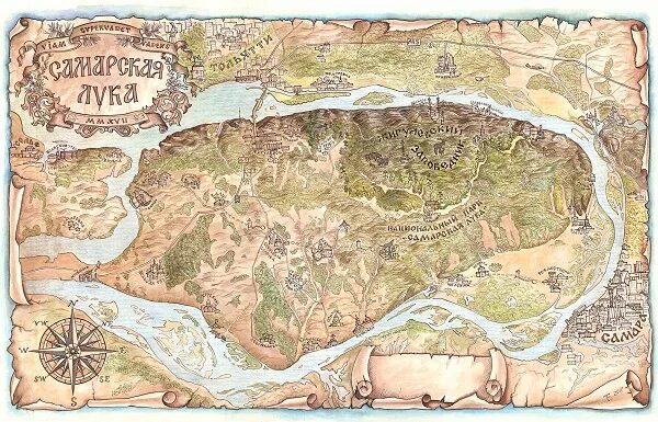 Карта и ее легенда. Старинные карты Самарской Луки.