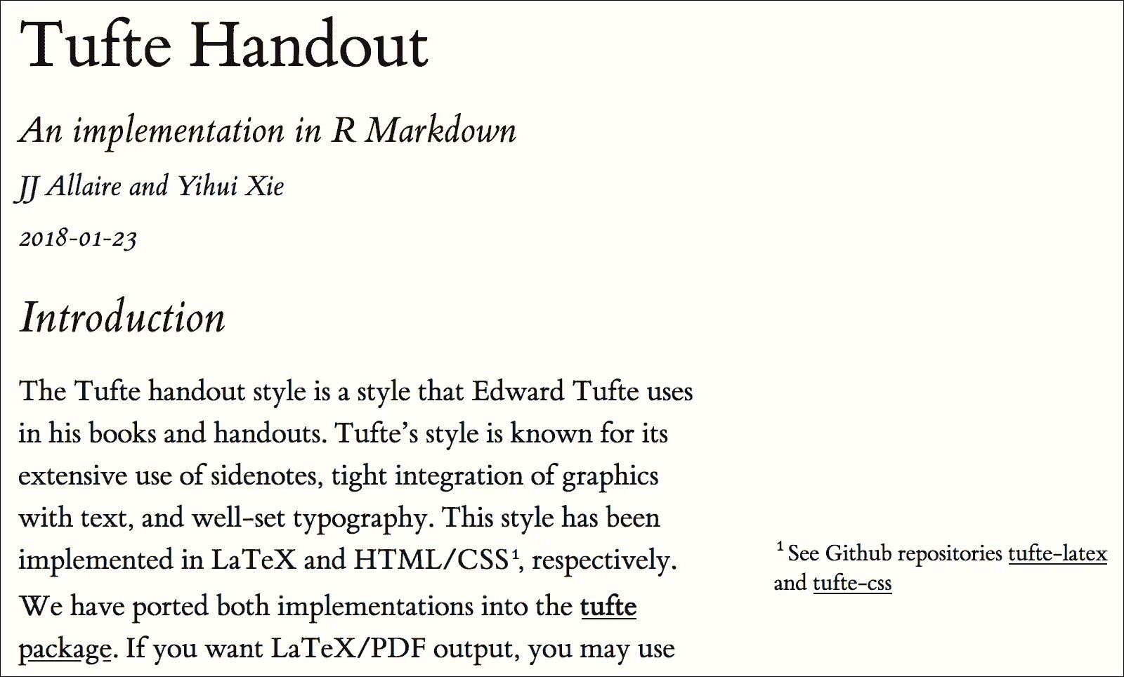 Latex package. Tufte стиль. Latex Markdown. Handouts for stylistic devices. Tufte Park solution.