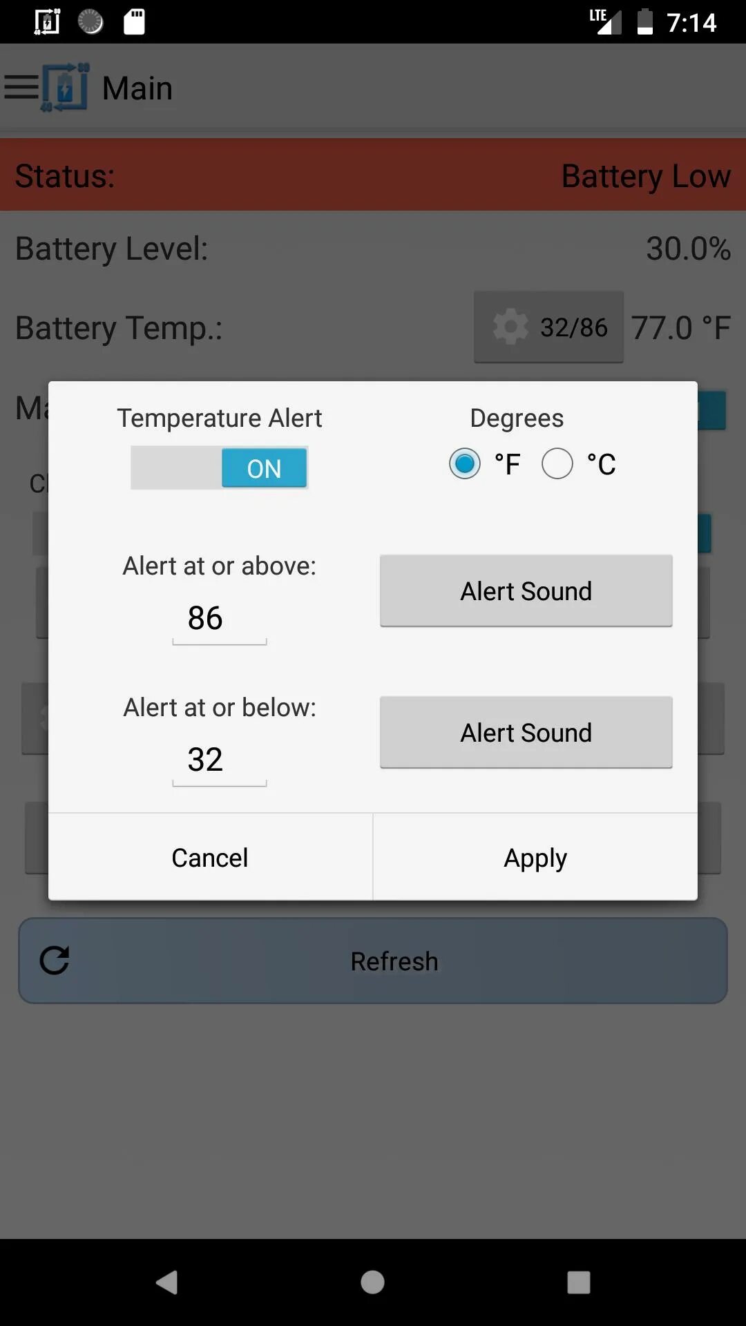 Battery+Alert+40-80+Pro. Low Battery Alert. Charger Alert (Battery Health).