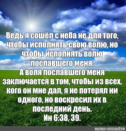 Воля пославшего. Воля пославшего меня есть та чтобы всякий видящий. исполняющий мою волю исполняет волю пославшего меня отца. воля пославшего меня есть та.