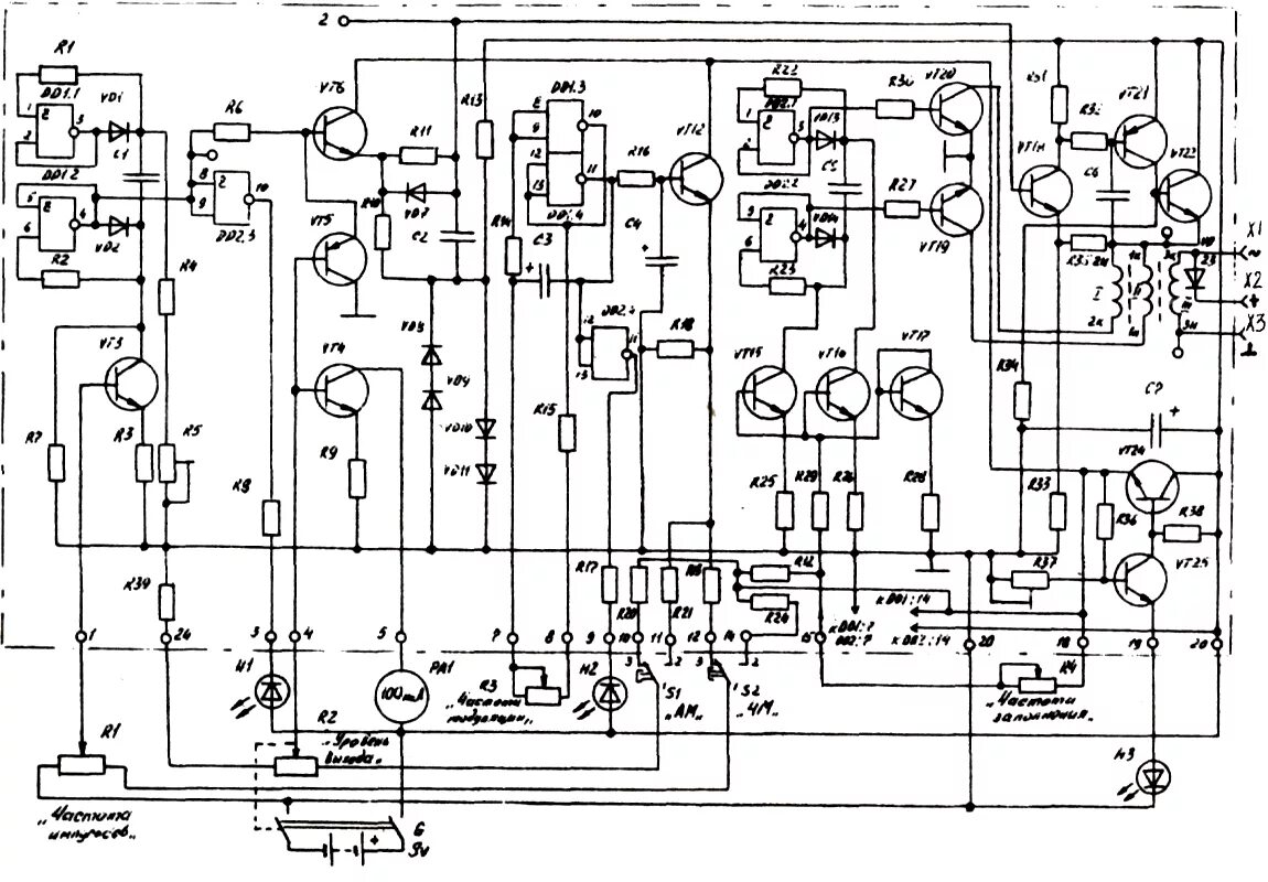 Схемы медицинских приборов. Электростимулятор ХЭС-1 Мион-01 схема. Принципиальная схема миостимулятора