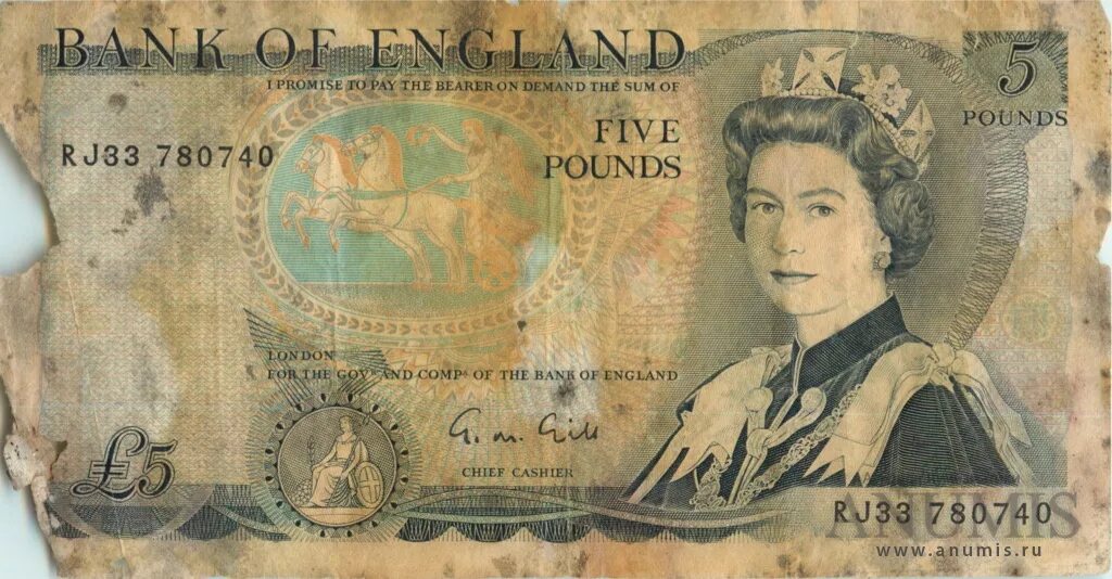 Англия 5 фунтов. 5 Фунтовая купюра Англии. Бона 100 фунтов Англия. Британский фунт разных лет.