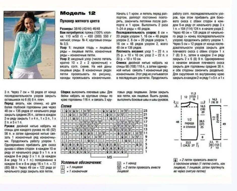 Описание вязания женского свитера. Ажурный пуловер женский вязание со схемами. Связать красивый свитер женский спицами схемы и описание. Вязание спицами женских полуверов схемы с описанием. Свитер женский вязаный спицами с описанием и схемой 46 размер.