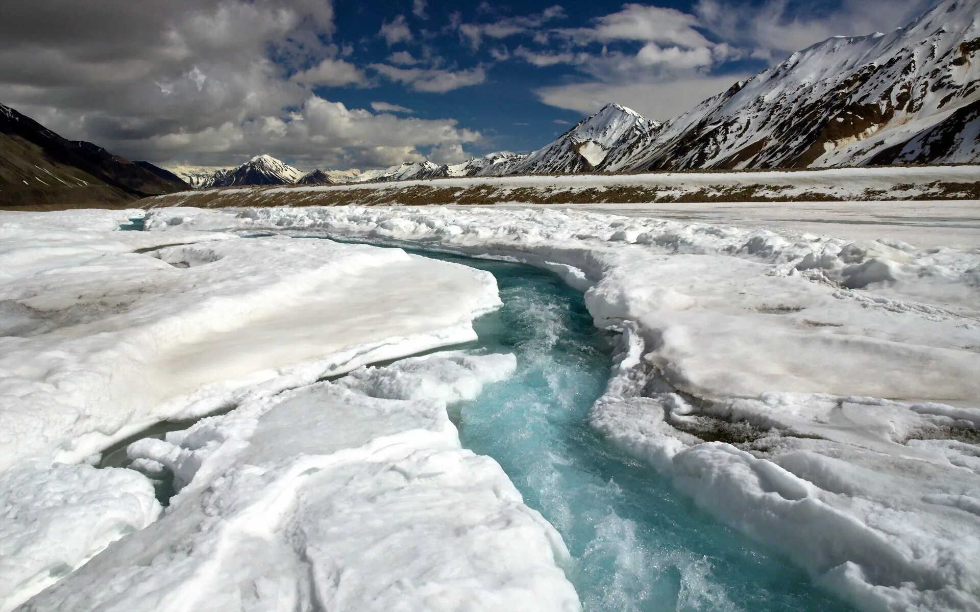 Реки с ледниковым питанием. Таяние ледников в горах. Таяние ледников Таджикистан. Барскоон ледник. Ледник Булуус.