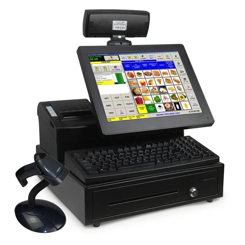 POS-терминалы. 1 — POS Fit 7000f; 2 — POS IBM 4614f. POS-терминал, VDU t700. POS терминал OKPOS 15 i5. Кассовый терминал.