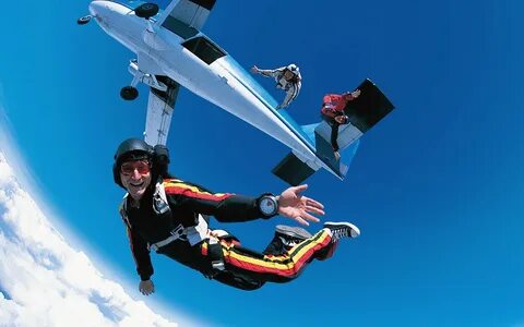 He s crazy skydiving