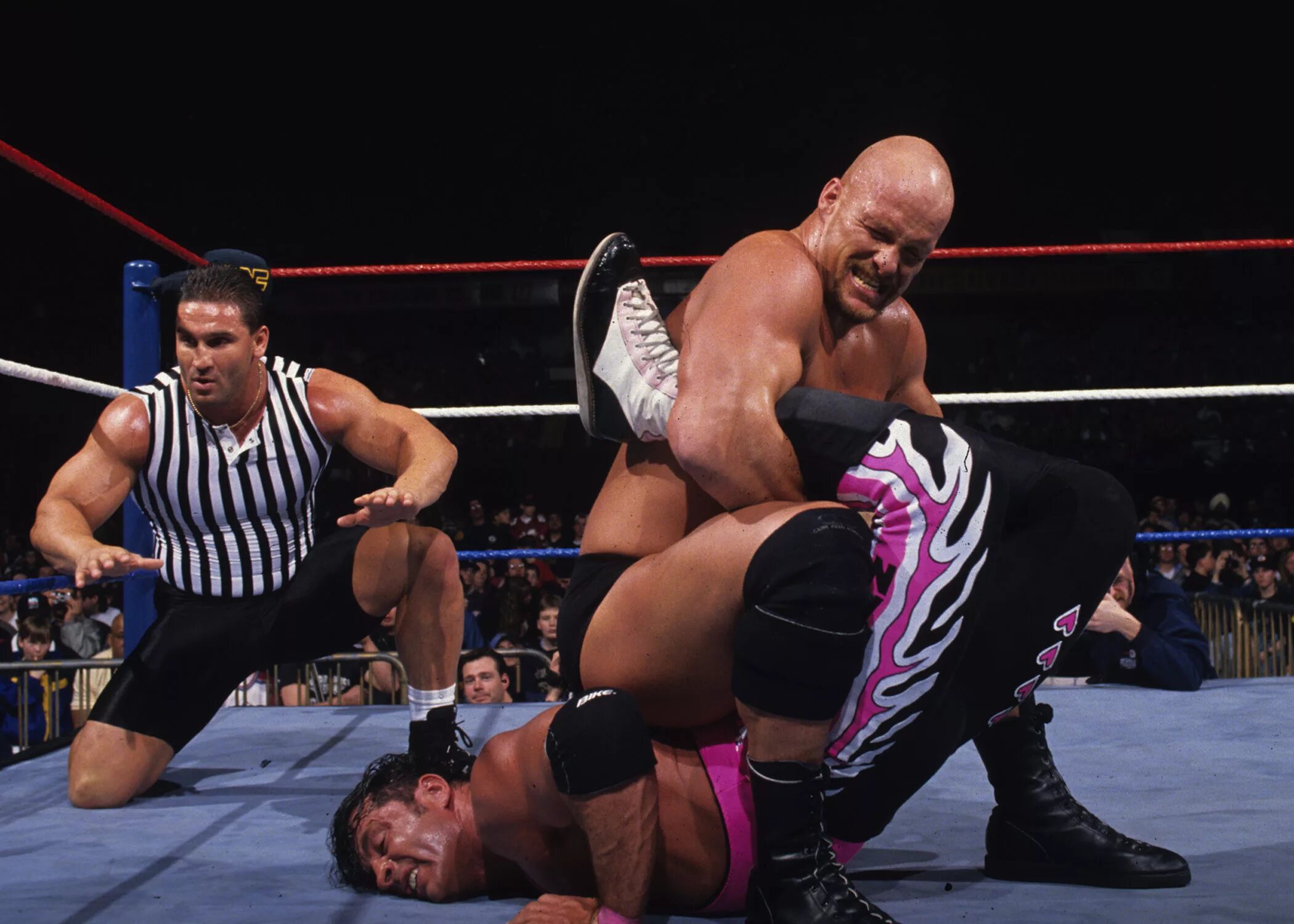 Stone vs. Кен Шемрок WWE. WWE бой. Шерлон рэслинг.