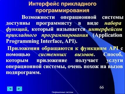 Прикладной интерфейс