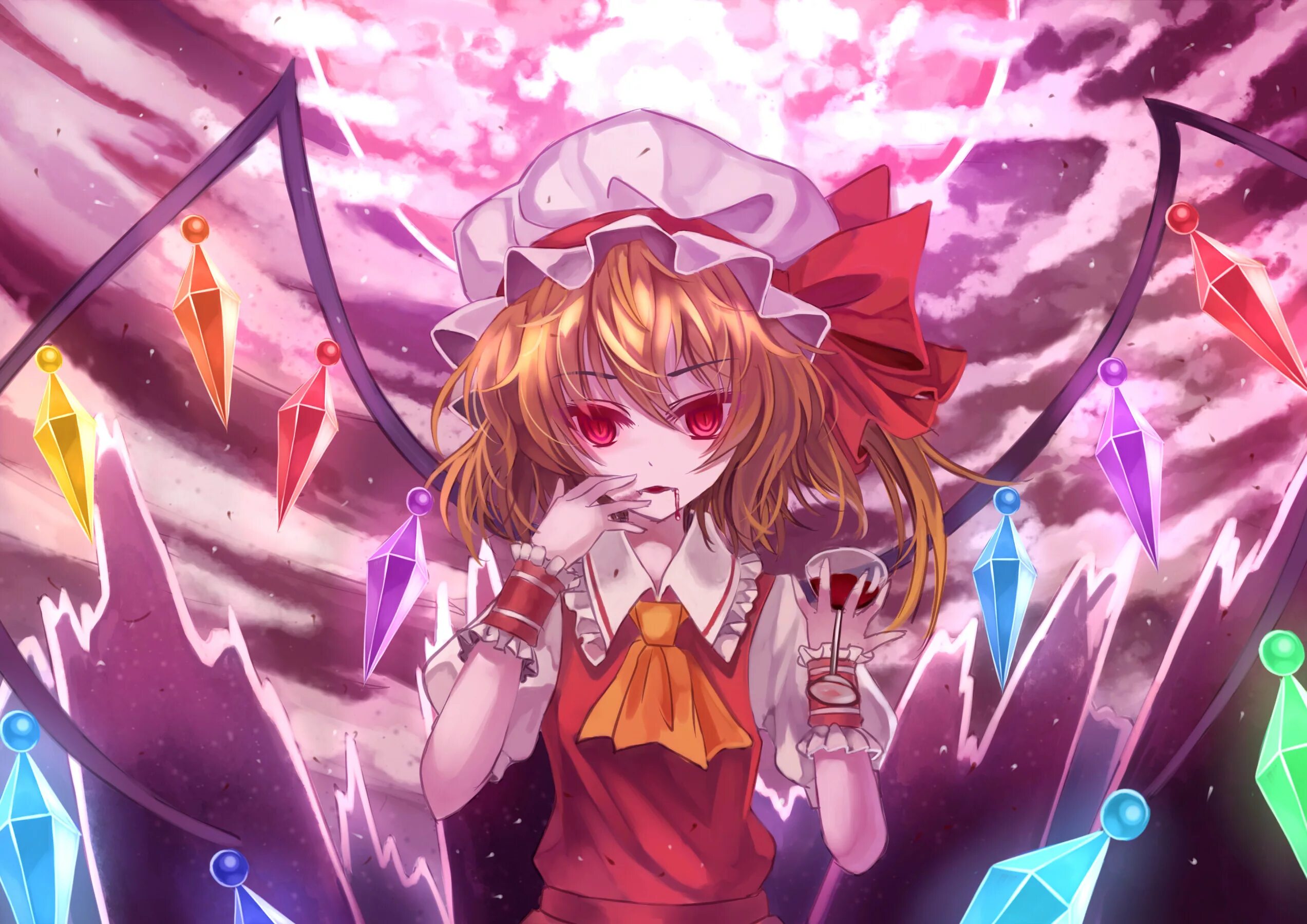 Flandre scarlet. Тоухоу Фландре. Touhou Project Фландре Скарлет. Фландр Тохо.