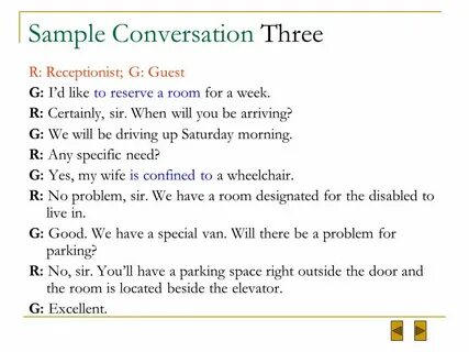 Conversation examples