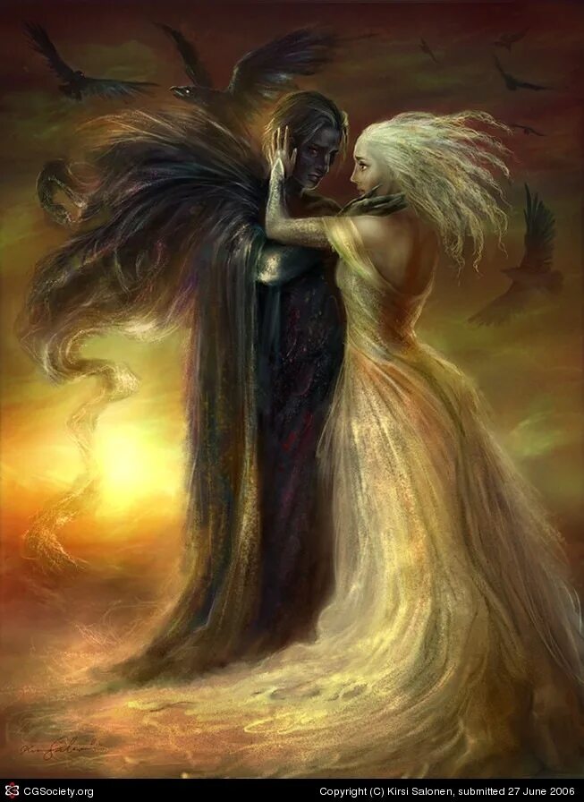 Разумный ангел в танце с демоном. Кирси Салонен. Фэнтези любовь. Добрый и злой ангел.