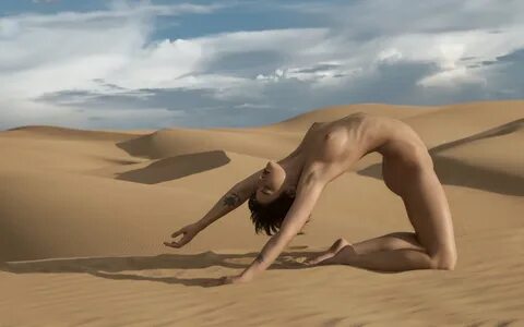 Nude in the desert.