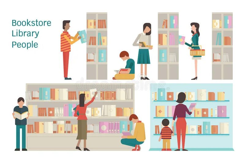 I go to library