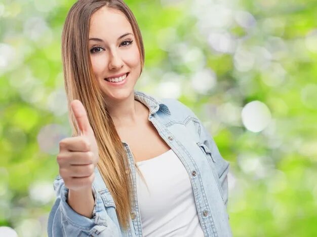 Girl Best Friend Showing Thumbs Up Stock Photo - Image of desk, student: 4206777