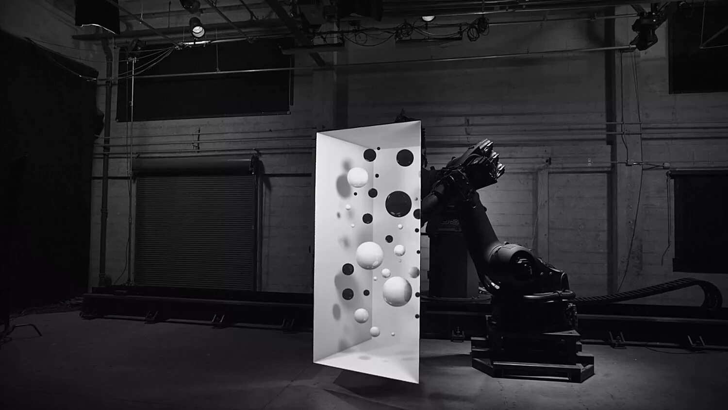 Box mapping. Iris bot dolly. 3d mapping. short film &quot;box room&quot;. vertical letterboxing video.