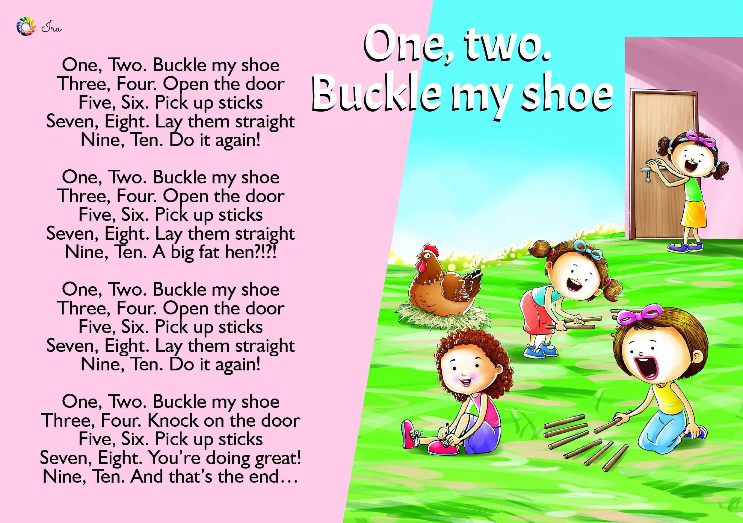 This is my door. Rhymes для детей. English Rhymes for Kids. Nursery Rhymes for Kids. One two Buckle my Shoe текст.