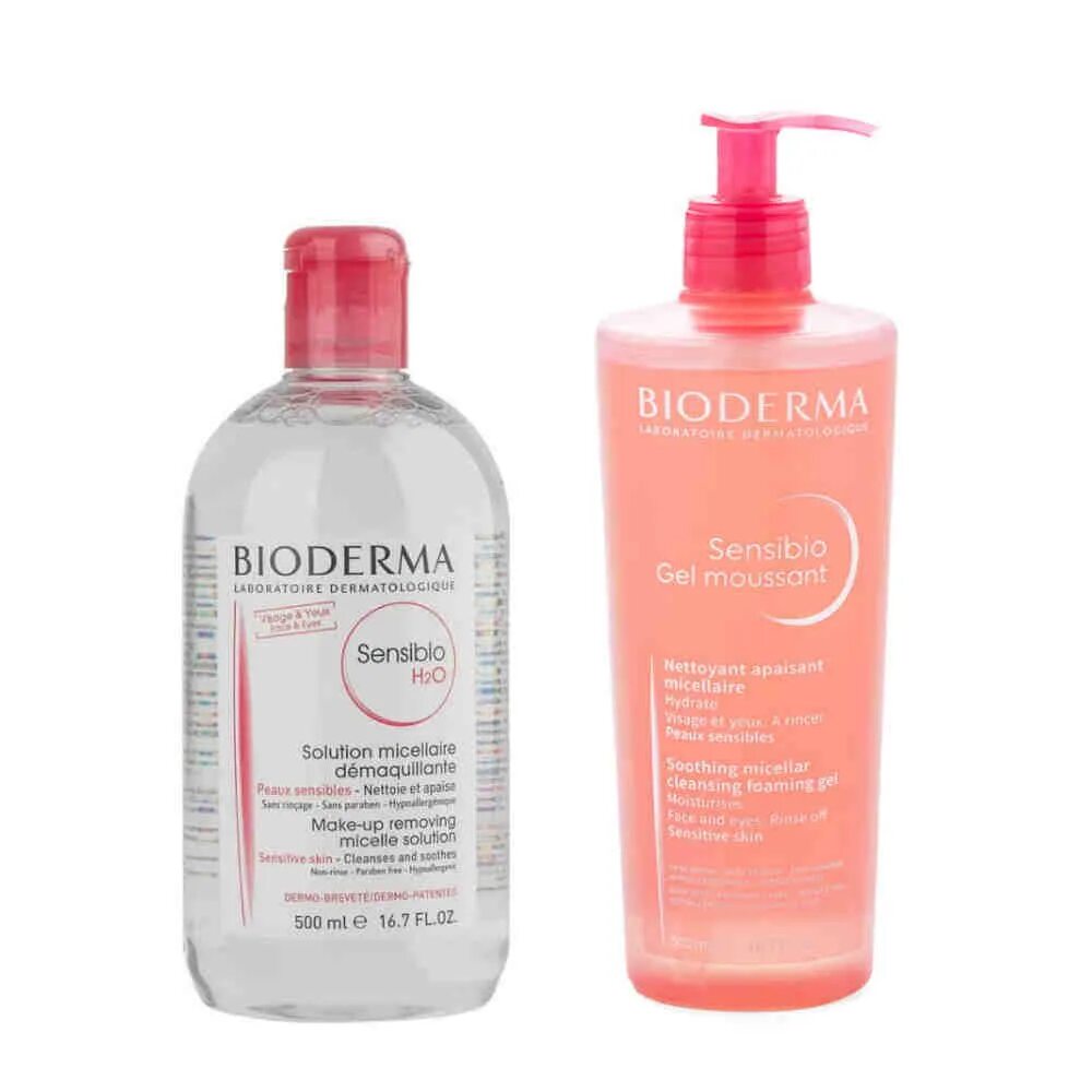 Гель биодерма розовая. Bioderma Gel 500 мл. Sensibio h2o 500ml. Биодерма Сенсибио гель 500. Bioderma Sensibio Tonique.