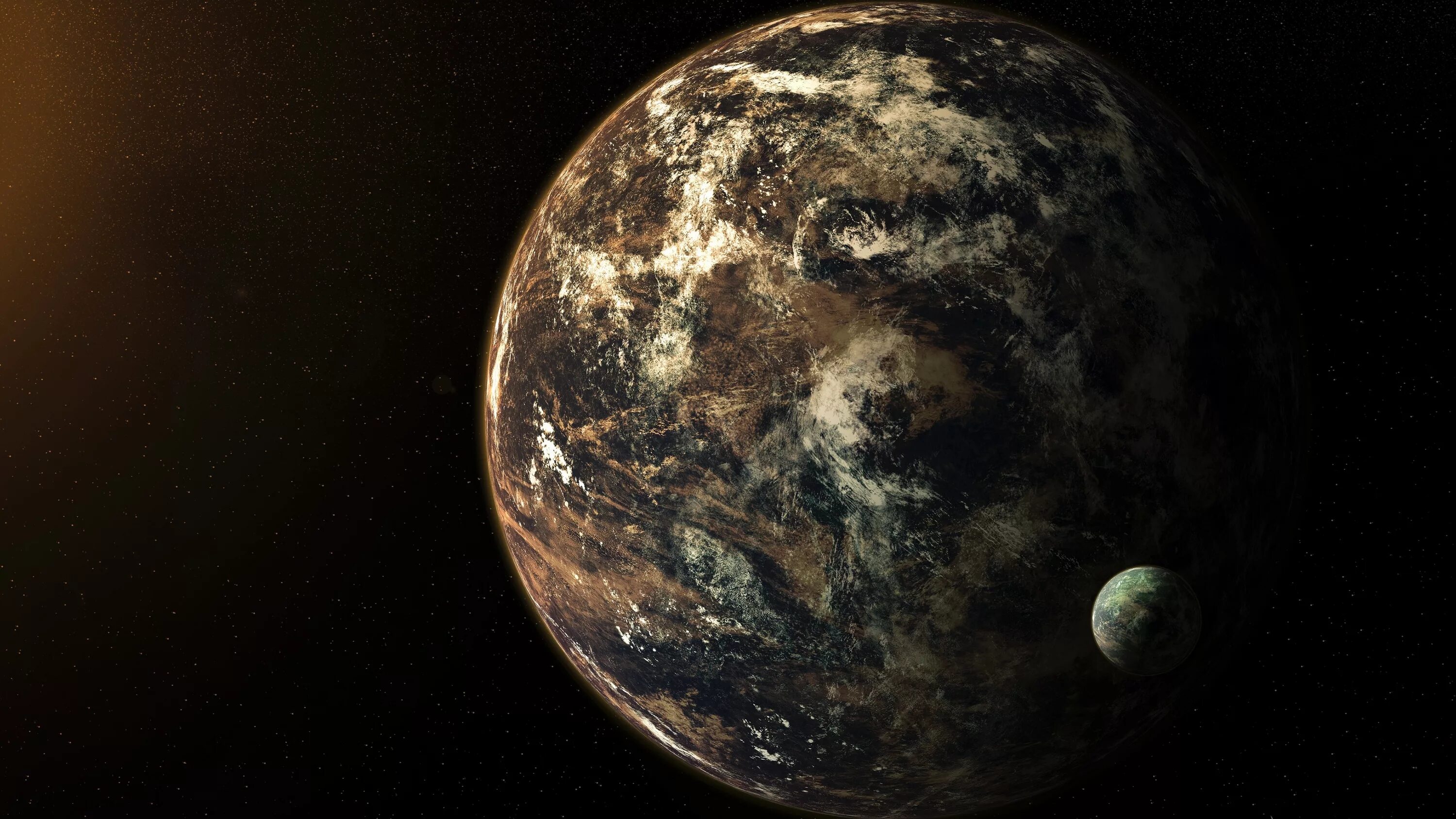 Кеплер 1649с. Планета. Спутник планеты. Космос спутником планеты