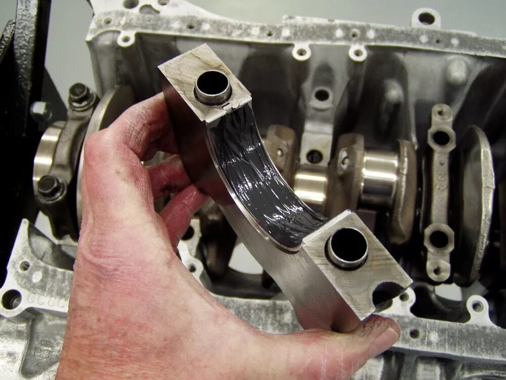 Inserts of radical bearings of a cranked shaft (Kia Avella 1994-2000: Power unit