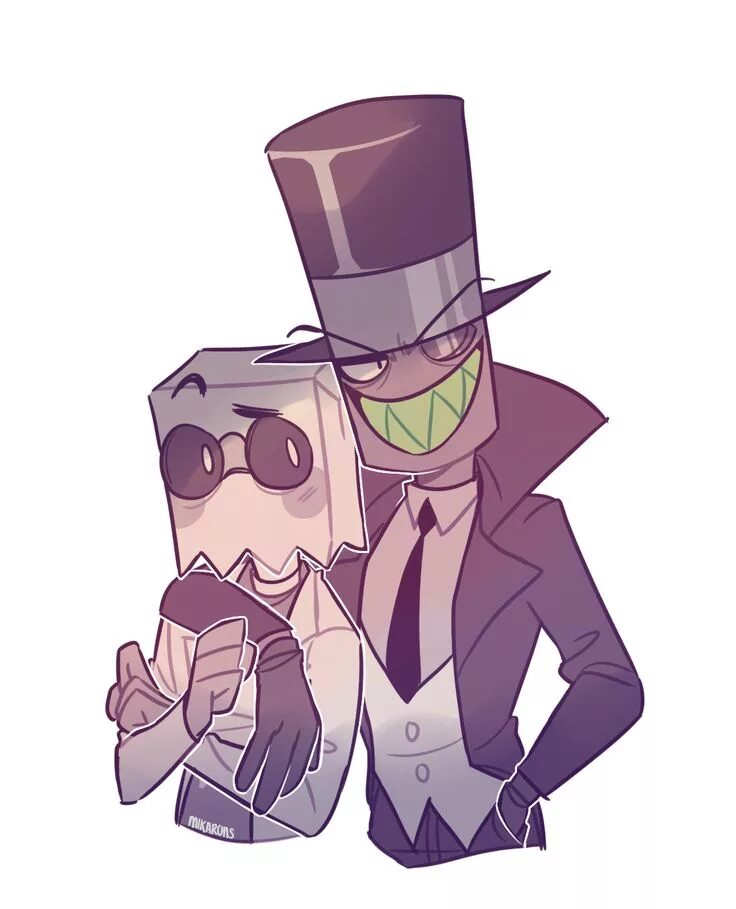 The lazy and villainous aristocrat. Paperhat villainous. блэк хэт и доктор флёг. злыдни блэкхэт и доктор. black hat x dr flug +18 шип.