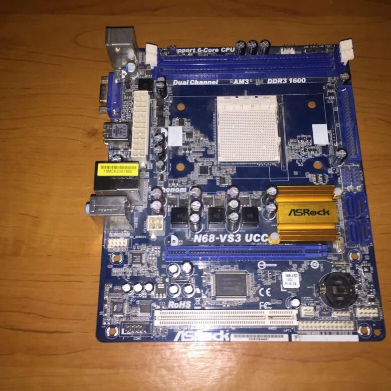 Asrock N68-VS3 UCC socket AM3 - купить в Воронеже, цена 500 руб., продано 17 янв