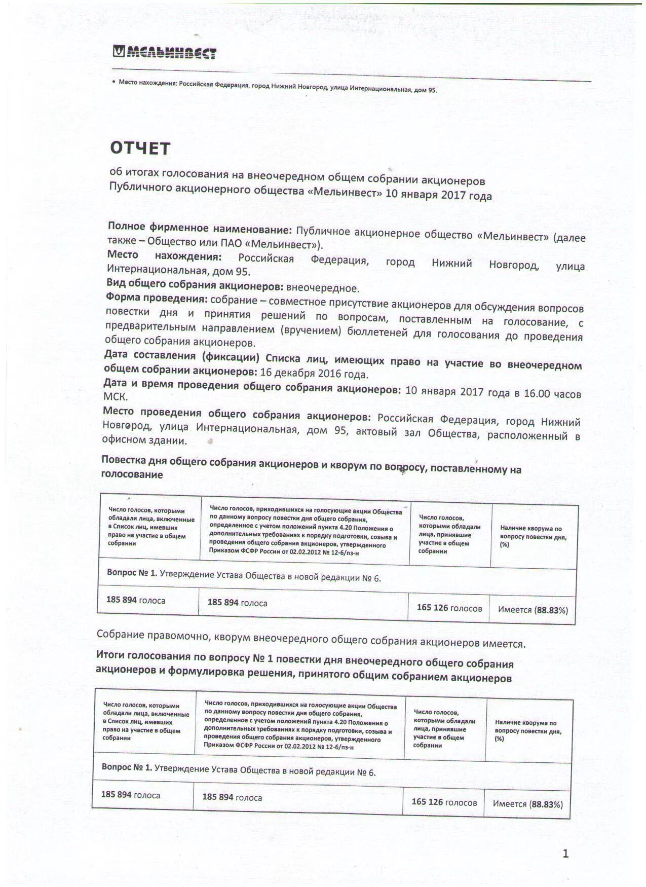 Голосование на собрании акционеров. Порядок созыва и проведения общего собрания акционеров. Бюллетень собрания акционеров. Протокол об итогах голосования на общем собрании акционеров.