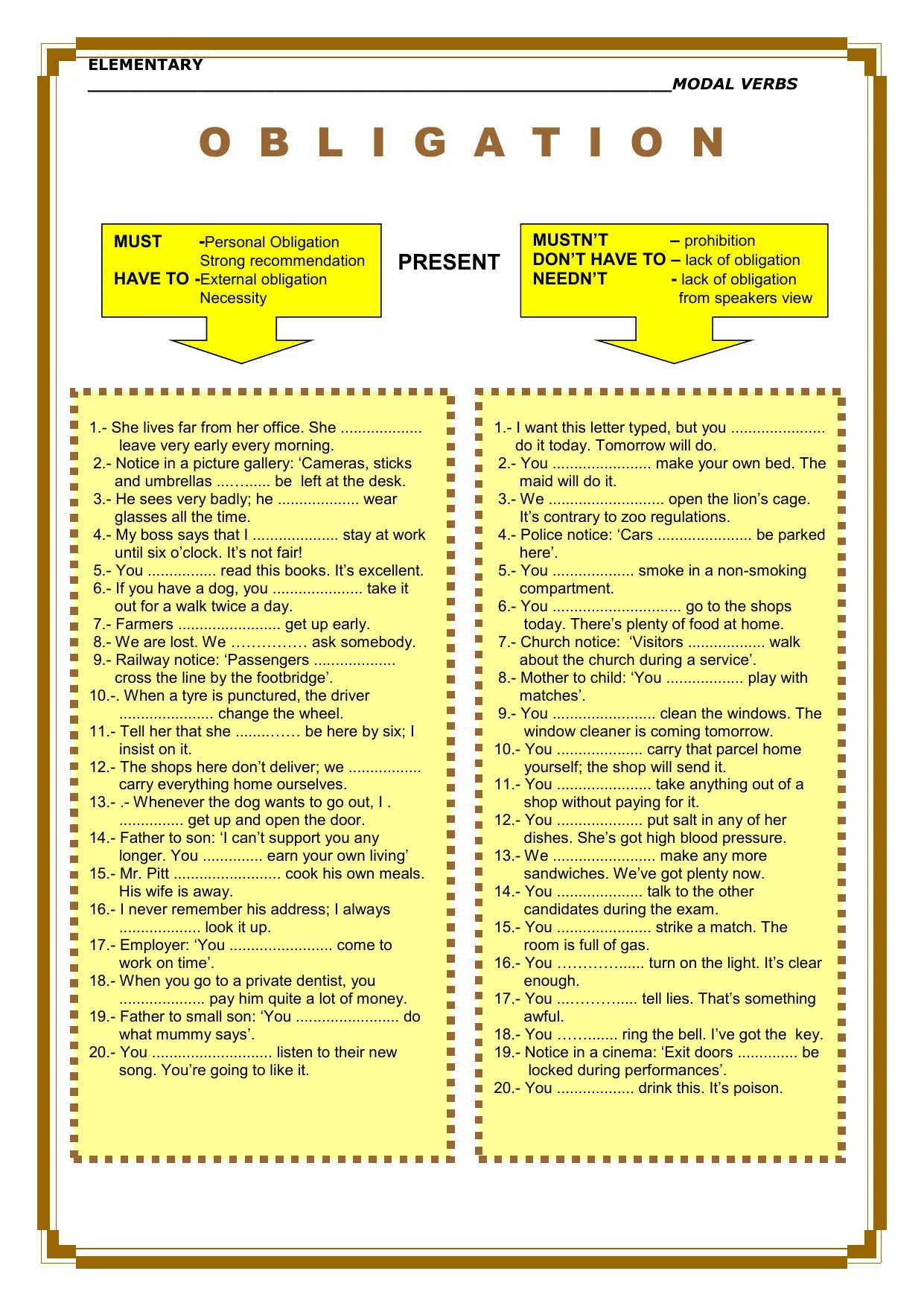 Obligation модальный глагол. Must have to should Worksheets. Modal verbs в английском языке Worksheets. Modal verbs of obligation.