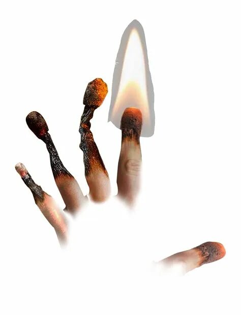 Burning hand PNG. Burned hand