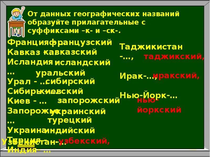 Кубань прилагательное с суффиксом