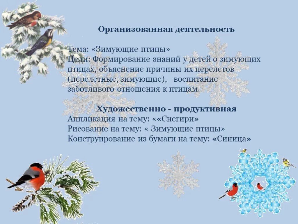 Планирование зимующие птицы. Проект зимующие птицы. цель проекта зимующие птицы. задачи проекта зимующие птицы. представления о зимующих птицах..