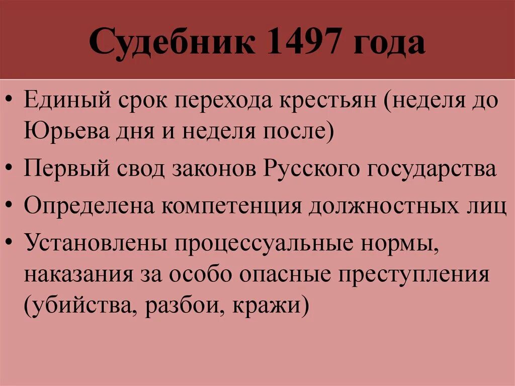 Принятие общерусского судебника участники. Общерусский Судебник 1497. Принятие Судебника 1497. Судебник 1497 года.