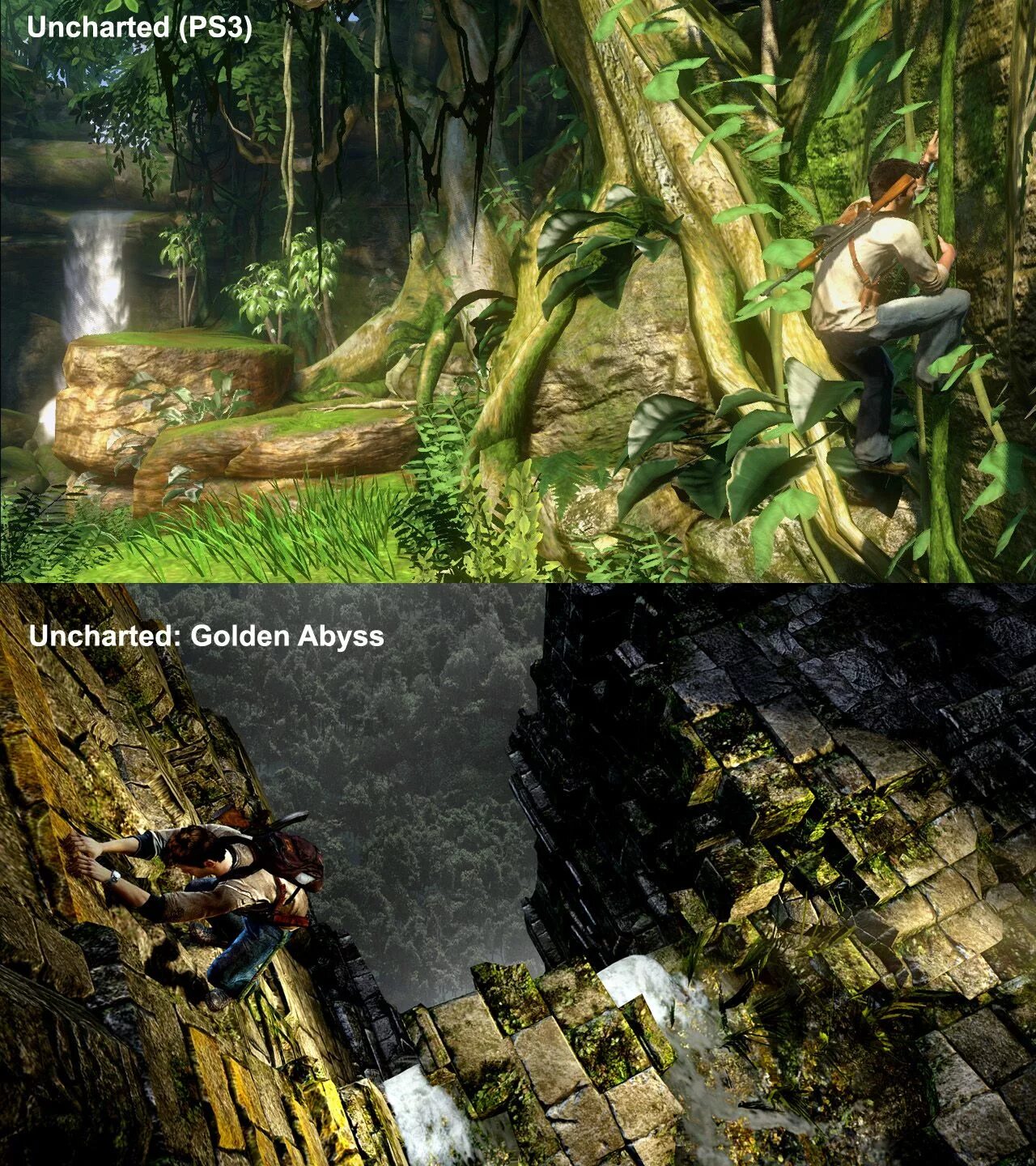 Анчартед на картах не. Анчартед ps3. Карта сокровищ Uncharted Золотая бездна. Uncharted Golden Abyss ps3. Uncharted 2 vs 3.