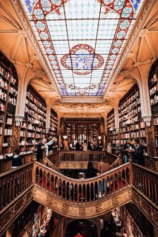 Самые популярные книжные магазины. Livraria Lello книжный магазин Португалии. Livraria Lello (порту, Португалия).