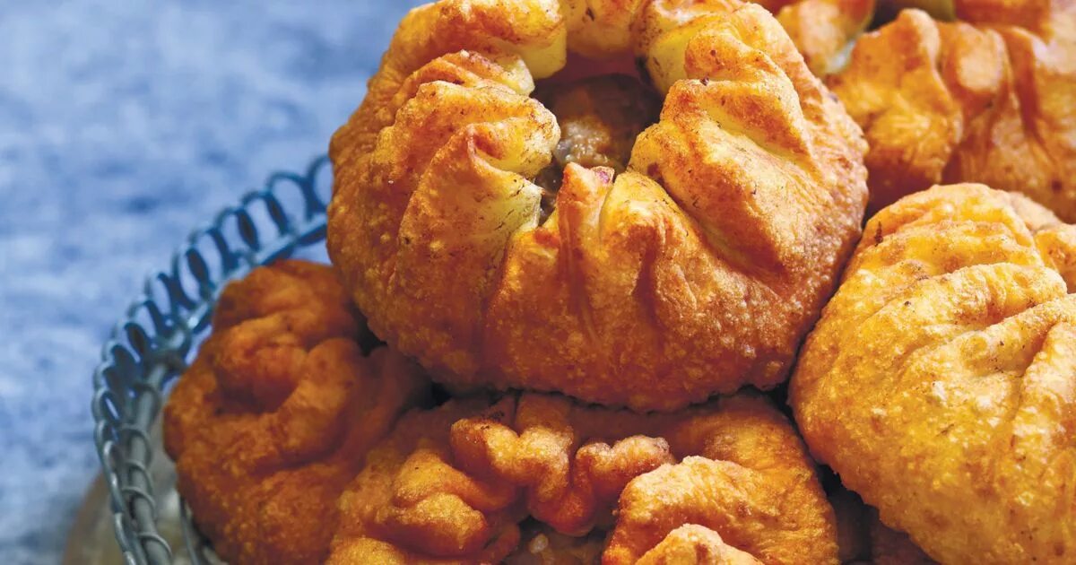 Татарское блюдо картошка с мясом в тесте