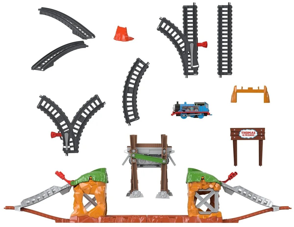 Шагающий мост. Набор игровой thomas &amp; friends мост с переправой ghk84. железная дорога thomas and friends fisher price.