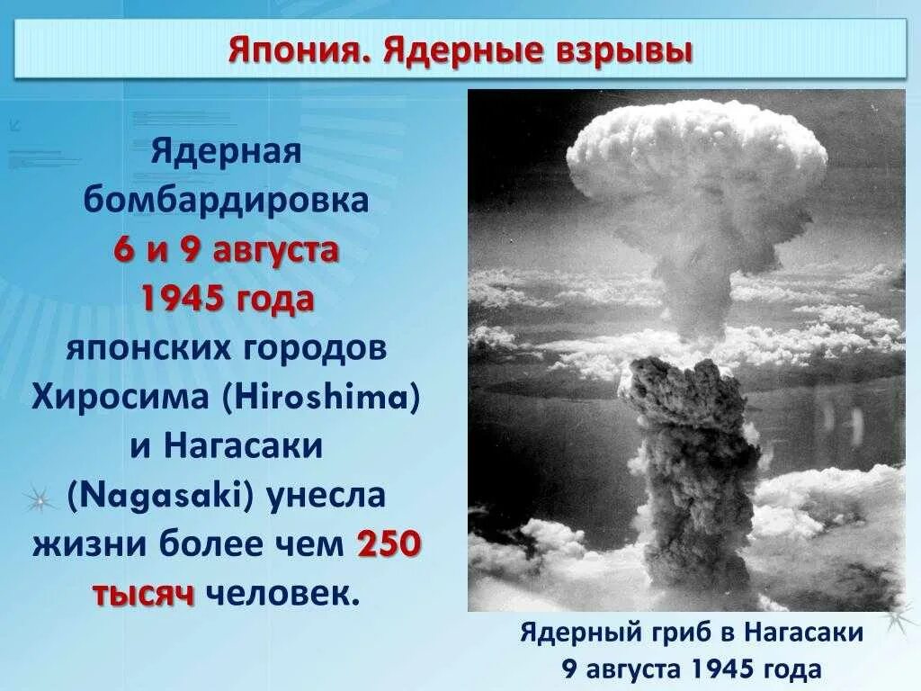 Япония ядерный взрыв Нагасаки. Атомные бомбардировки Хиросимы и Нагасаки (6 и 9 августа 1945 года). США сбросили атомные бомбы на Хиросиму и Нагасаки Дата. Август 1945 атомные бомбардировки.