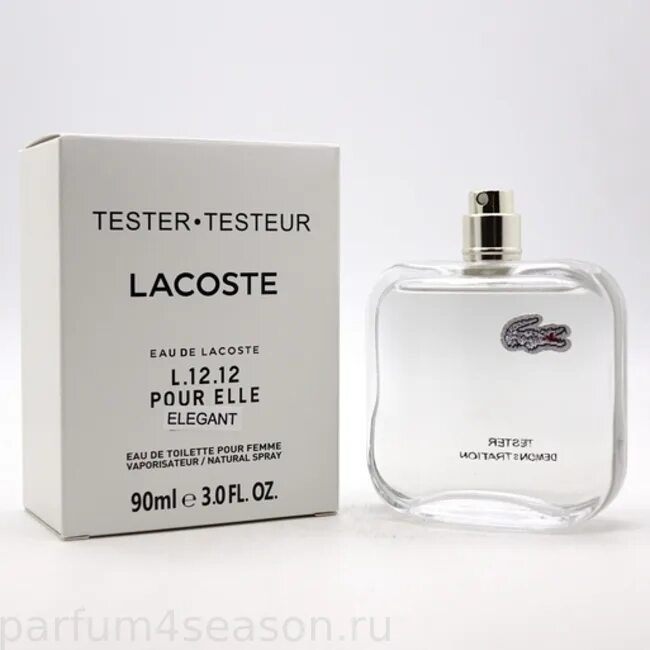 Lacoste l.12.12 elle Elegant. Духи женские лакост тестер. Лакосте 12.12 тестер 40 мл. Lacoste l.12.12 Elegant EDT 90ml. Tester туалетная вода