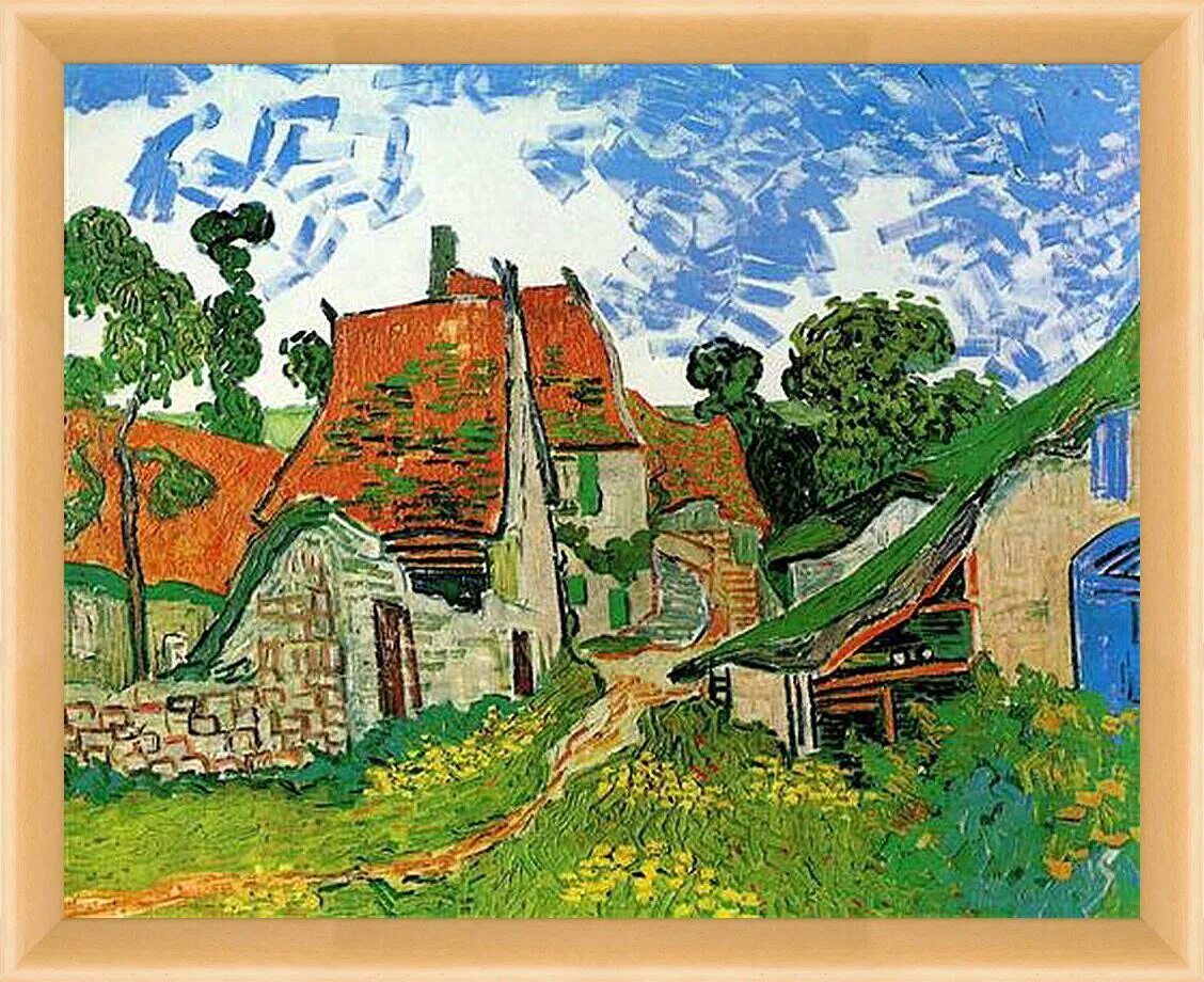 Картины с домами известных художников. Auvers-sur-oise ван гог. ван гог. деревенская улица в овере,1890г.. улица и лестница в овере ван гог. винсент ван гог 1853 1890 картины.