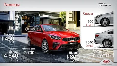 Церато 2019 размеры