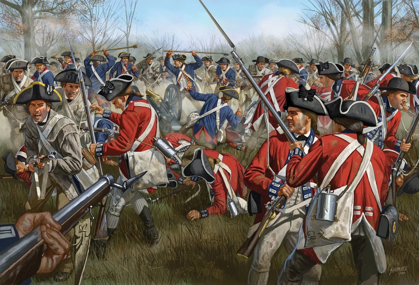 Битва за независимость США. Британская армия в войне за независимость США.