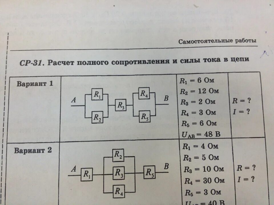 Ср 31 расчет полного сопротивления