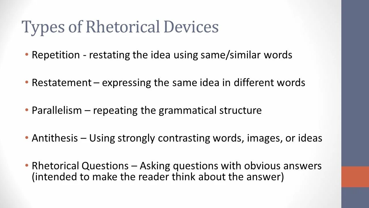 Same similar. Rhetorical devices. Rhetorical techniques. Rhetorical devices are. Parallelism and repetition.