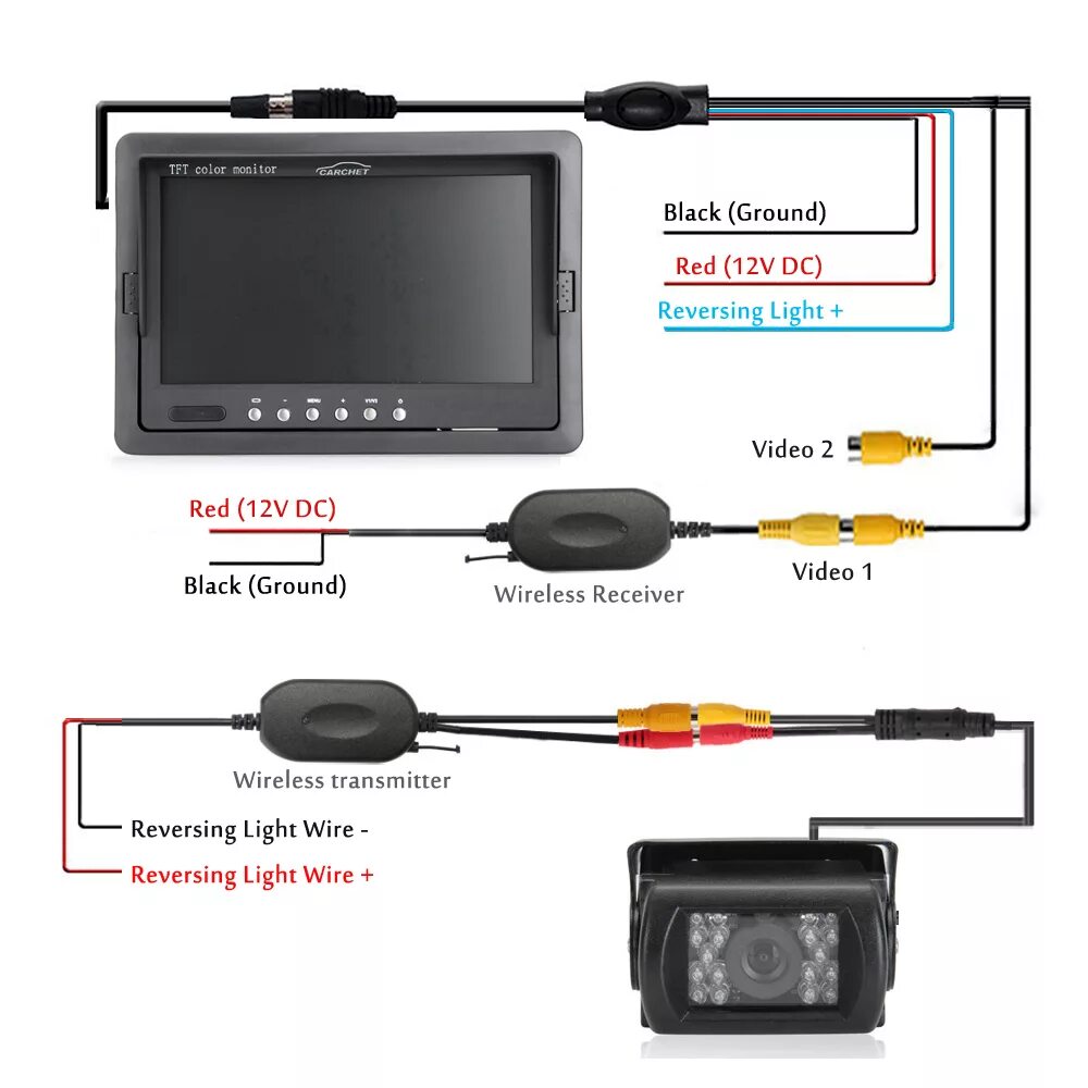 Как подключить монитор к камере заднего. Монитор tft color monitor 7 распиновка. tft color monitor автомобильный 7 разъём. монитор tft color monitor схема подключения. tft lcd color monitor схема подключения.