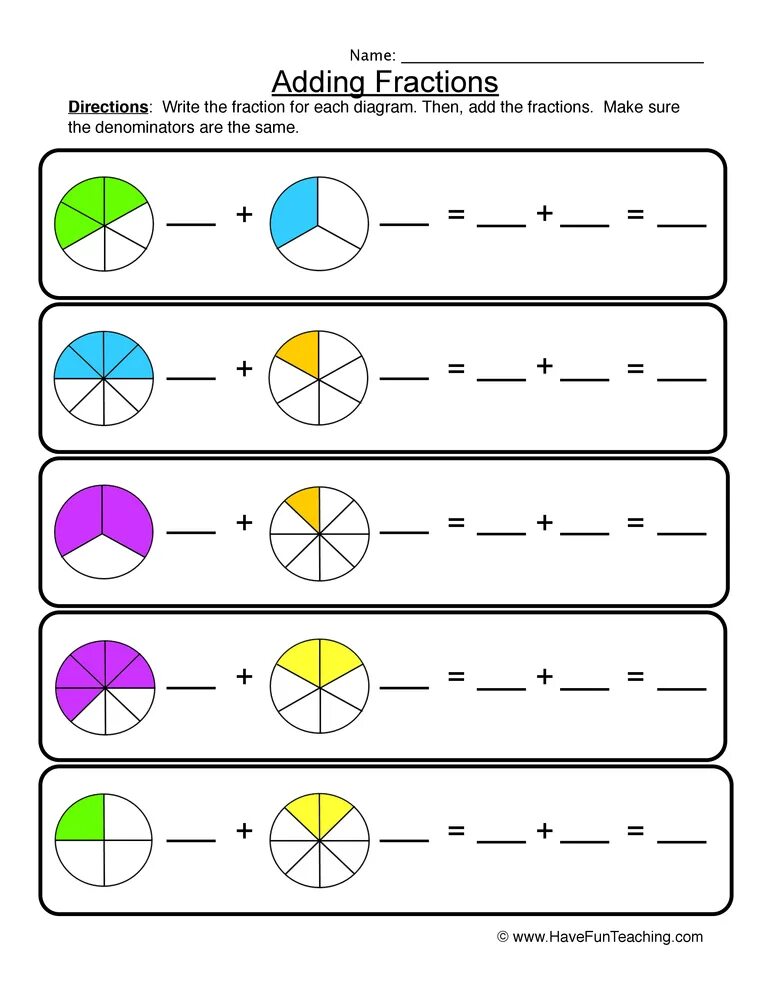 Adding. Adding fractions. Addition and Subtraction of fractions Worksheet. Fractions Worksheets. Math fractions Worksheet.