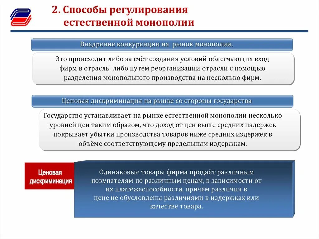 Регулирование условий конкуренции. Методы регулирования естественных монополий. Методы регулирования конкуренции. Способы регулирования естественной монополии. Методы государственного регулирования естественных монополий.