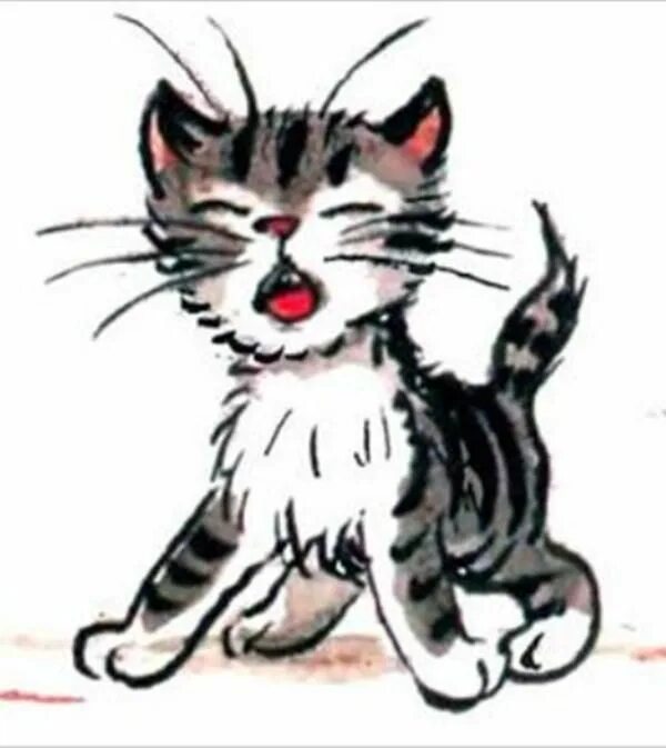 Кошка зовет малышей. Усатый-полосатый Маршак иллюстрации. Рисование Усатый полосатый старшая группа. Рисование полосатый кот детям.