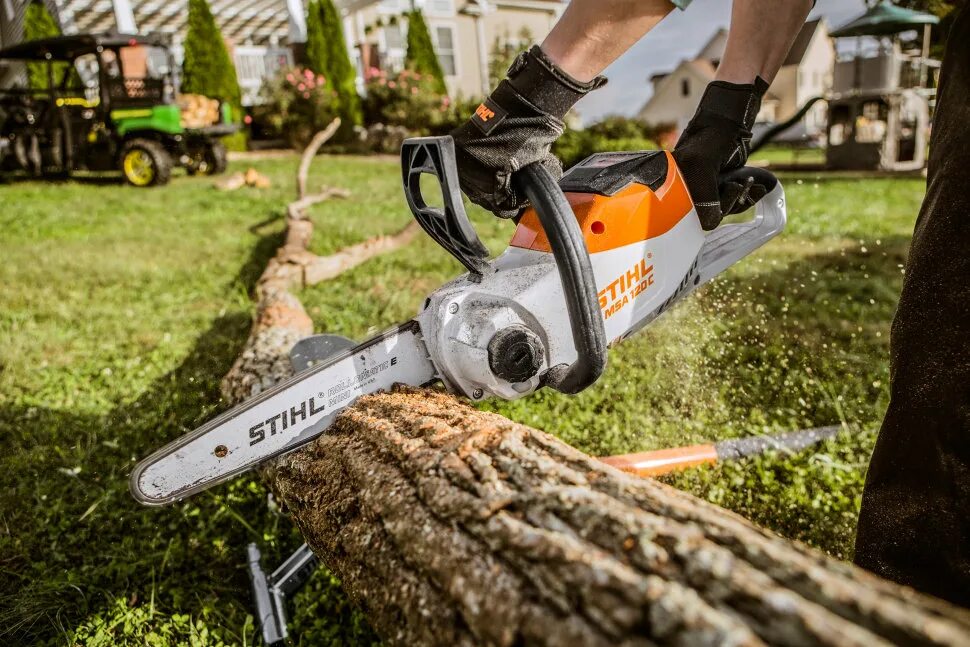 Цепные пилы з. Stihl MSA 120. Штиль 120 бензопила. MSA 120 C. Электропила цепная Stihl.