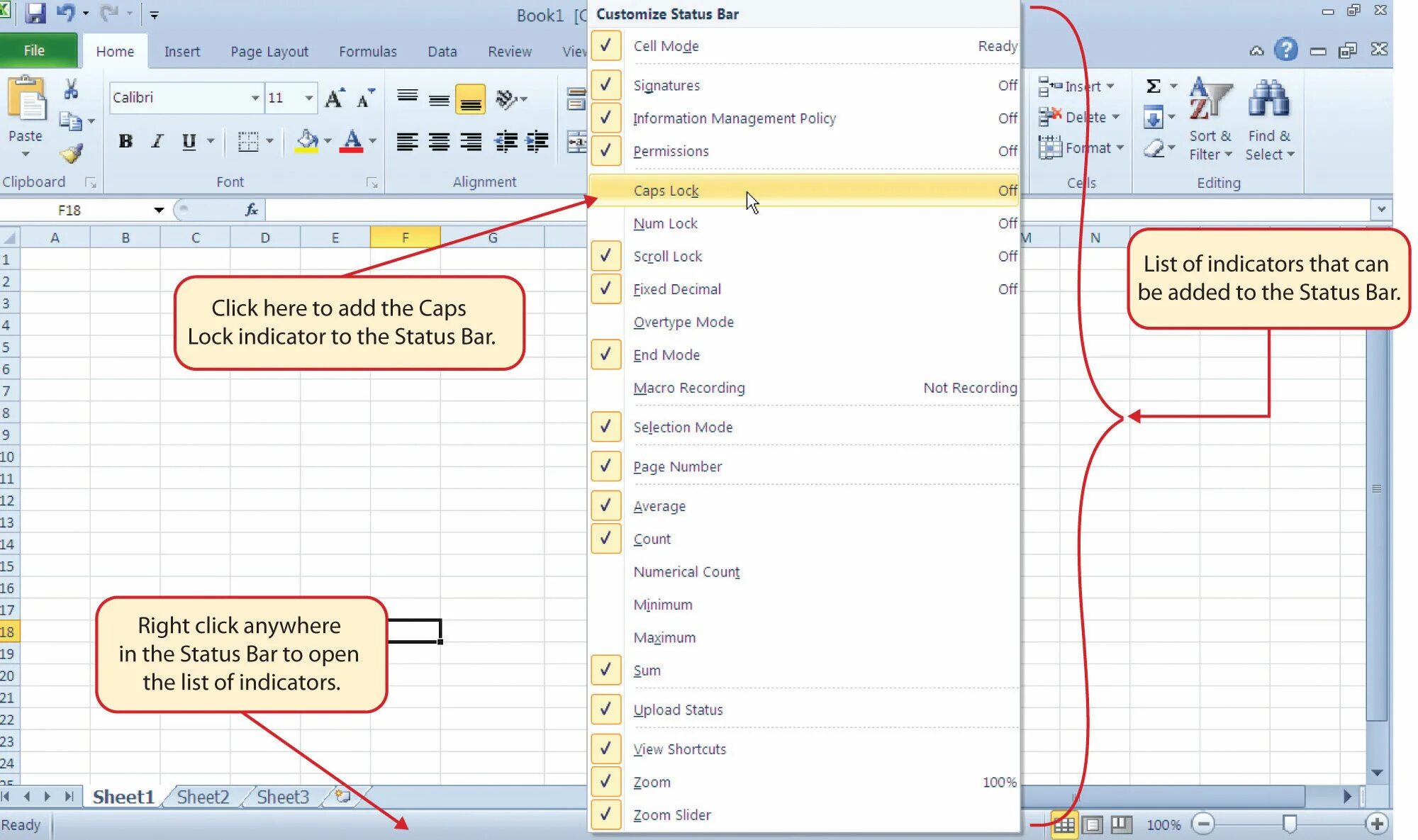 Как сделать капс в эксель. Всплывающее окно в excel. excel status bar. зачеркнутый шрифт в эксель. статус в экселе.