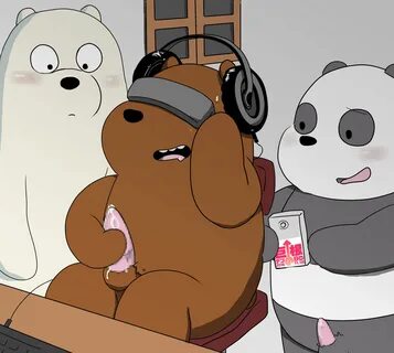 ice bear, panda (wbb), cartoon network, we bare bears, censored, japanese t...
