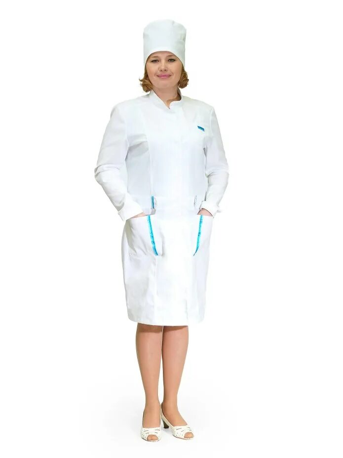 Костюм медицинский модель 41 - t Spez-gost. Одежда медсестры. Халат медицинский женский. Медицинский халат и шапочка. Халат и колпак